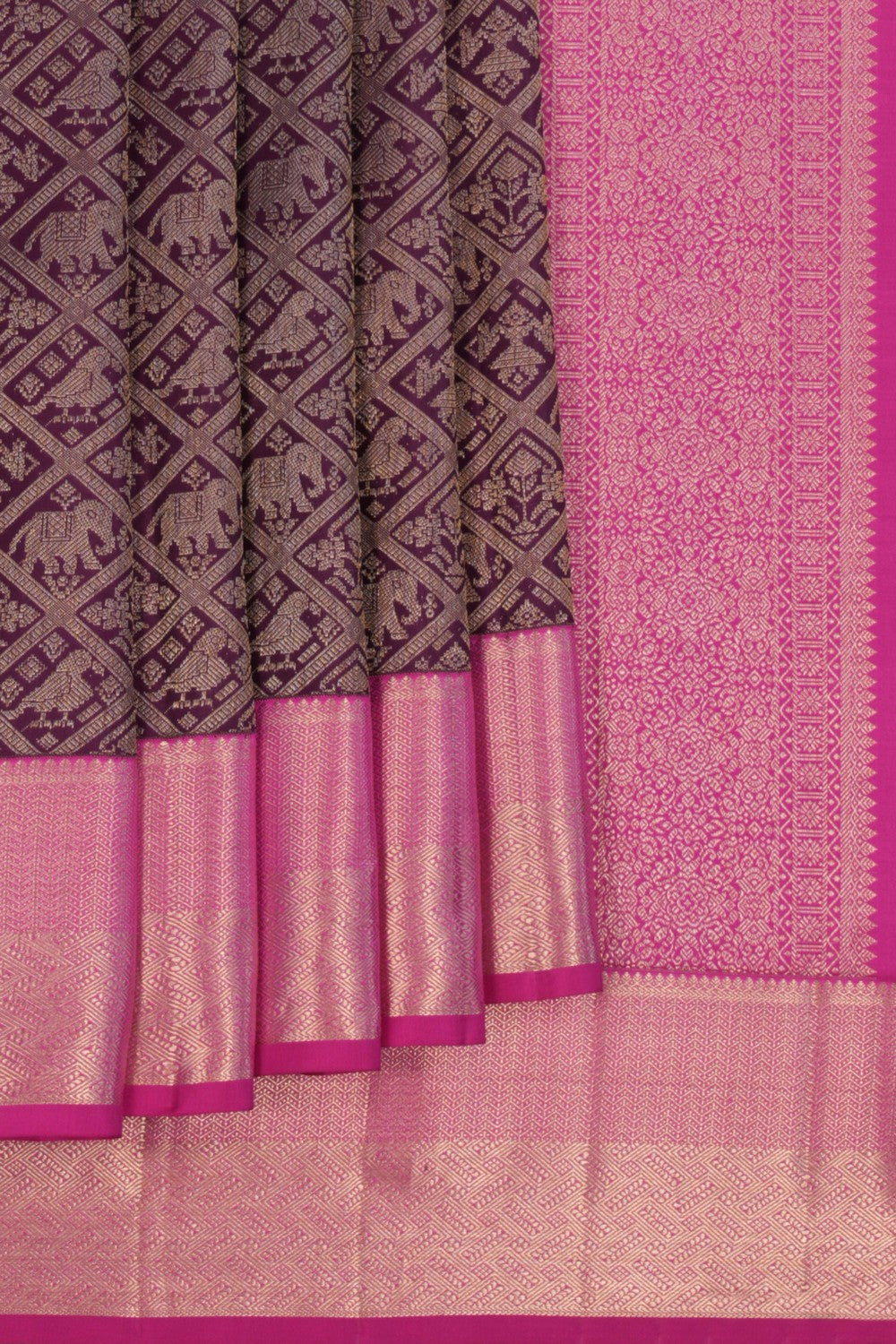 Image of Kanchipattu Brocade Purple Saree